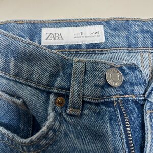 Zara Blue Casual Shorts with Textured Weave